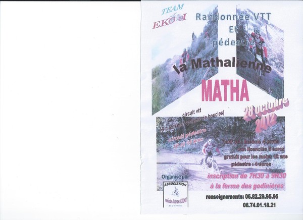 RANDO VTT DE MATHA le 28 Octobre 2012
